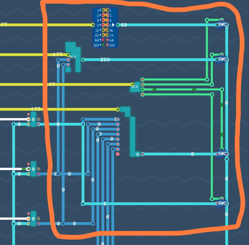 出力を決める部品の回路図